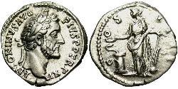 1 Denarius Roman Empire (27BC-395) Silver Antoninus Pius  (86-161)