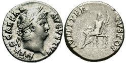 1 Denarius Roman Empire (27BC-395) Silver Nero  (37- 68)