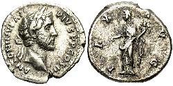 1 Denarius Roman Empire (27BC-395) Silver Antoninus Pius  (86-161)