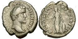 1 Denarius Roman Empire (27BC-395) Silver Antoninus Pius  (86-161)