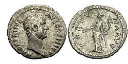 1 Denarius Roman Empire (27BC-395) Silver Hadrian  (76 - 138) 