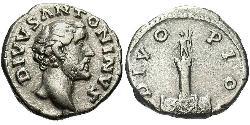 1 Denarius Roman Empire (27BC-395) Silver Antoninus Pius  (86-161)