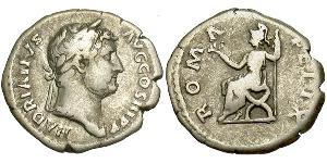 1 Denarius Roman Empire (27BC-395) Silver Hadrian  (76 - 138) 