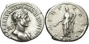 1 Denarius Roman Empire (27BC-395) Silver Hadrian  (76 - 138) 