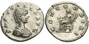 1 Denarius Roman Empire (27BC-395) Silver Fulvia Plautilla (189-212)