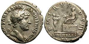 1 Denarius Roman Empire (27BC-395) Silver Hadrian  (76 - 138) 