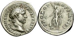 1 Denarius Roman Empire (27BC-395) Silver Trajan (53-117)