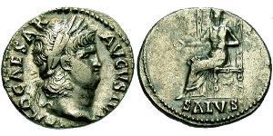 1 Denarius Roman Empire (27BC-395) Silver Nero  (37- 68)