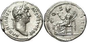 1 Denarius Roman Empire (27BC-395) Silver Hadrian  (76 - 138) 