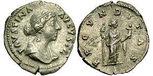 1 Denarius Roman Empire (27BC-395) Silver Faustina II (130-175)