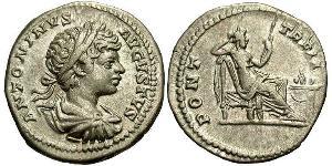 1 Denarius Roman Empire (27BC-395) Silver Caracalla (188-217)