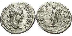 1 Denarius Roman Empire (27BC-395) Silver Geta (189-211)