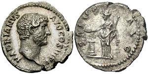 1 Denarius Roman Empire (27BC-395) Silver Hadrian  (76 - 138) 