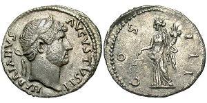 1 Denarius Roman Empire (27BC-395) Silver Hadrian  (76 - 138) 