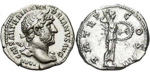 1 Denarius Roman Empire (27BC-395) Silver Hadrian  (76 - 138) 