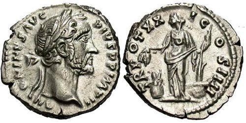 1 Denarius Roman Empire (27BC-395) Silver Antoninus Pius  (86-161)