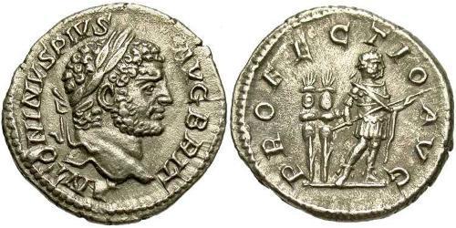 1 Denarius Roman Empire (27BC-395) Silver Caracalla (188-217)