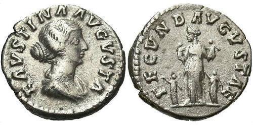 1 Denarius Roman Empire (27BC-395) Silver Faustina II (130-175)