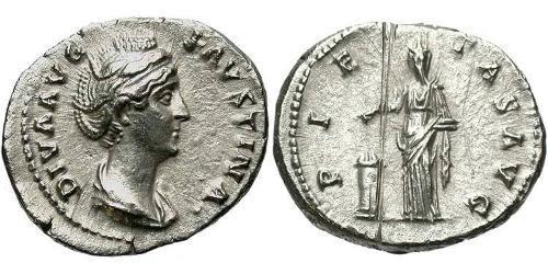 1 Denarius Roman Empire (27BC-395) Silver Faustina I (105-141)