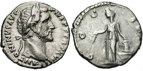 1 Denarius Roman Empire (27BC-395) Silver Antoninus Pius  (86-161)