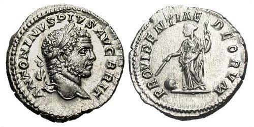 1 Denarius Roman Empire (27BC-395) Silver Caracalla (188-217)