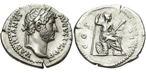 1 Denarius Roman Empire (27BC-395) Silver Hadrian  (76 - 138) 