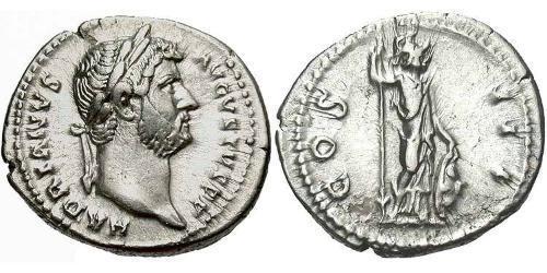 1 Denarius Roman Empire (27BC-395) Silver Hadrian  (76 - 138) 