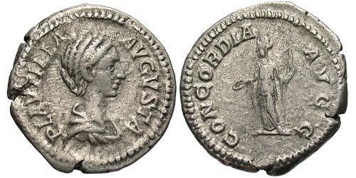 1 Denarius Roman Empire (27BC-395) Silver Fulvia Plautilla (189-212)