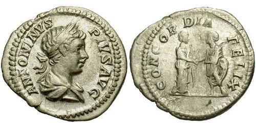 1 Denarius Roman Empire (27BC-395) Silver Caracalla (188-217)