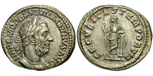 1 Denarius Roman Empire (27BC-395) Silver Macrinus  (165-218)
