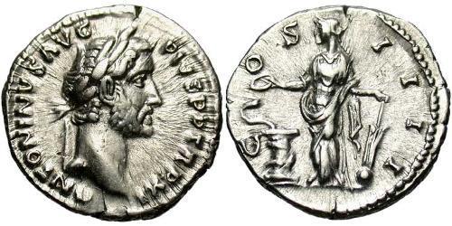 1 Denarius Roman Empire (27BC-395) Silver Antoninus Pius  (86-161)