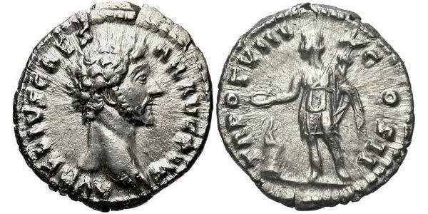 1 Denarius Roman Empire (27BC-395) Silver Marcus Aurelius (121-180)