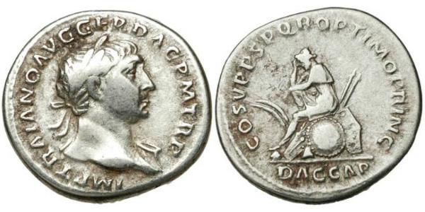 1 Denarius Roman Empire (27BC-395) Silver Trajan (53-117)