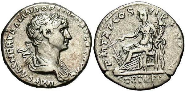1 Denarius Roman Empire (27BC-395) Silver Trajan (53-117)