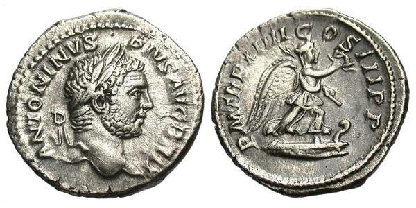 1 Denarius Roman Empire (27BC-395) Silver Caracalla (188-217)