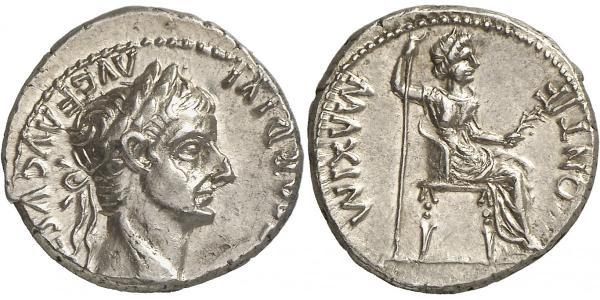 1 Denarius Roman Empire (27BC-395) Silver Tiberius Claudius Nero (42 BC-37)