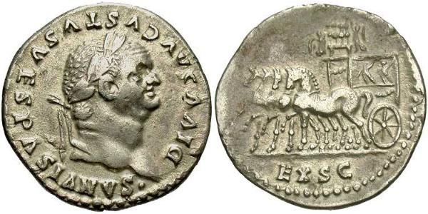 1 Denarius Roman Empire (27BC-395) Silver Vespasian (9-79)