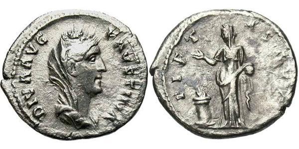 1 Denarius Roman Empire (27BC-395) Silver Faustina I (105-141)