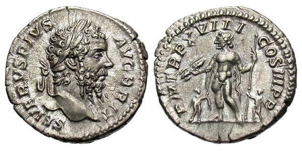1 Denarius Roman Empire (27BC-395) Silver Septimius Severus (145- 211)