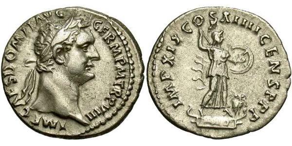 1 Denarius Roman Empire (27BC-395) Silver Domitian  (51-96)