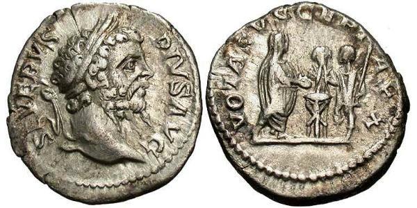 1 Denarius Roman Empire (27BC-395) Silver Septimius Severus (145- 211)