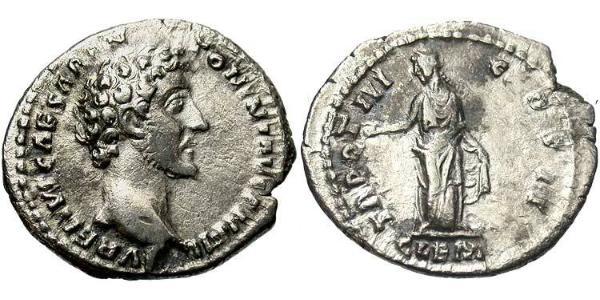 1 Denarius Roman Empire (27BC-395) Silver Marcus Aurelius (121-180)
