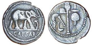 1 Denarius Roman Republic (509BC-27BC) Silver Julius Caesar (100BC- 44 BC)
