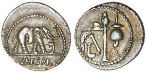 1 Denarius Roman Republic (509BC-27BC) Silver Julius Caesar (100BC- 44 BC)