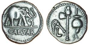 1 Denarius Roman Republic (509BC-27BC) Silver Julius Caesar (100BC- 44 BC)
