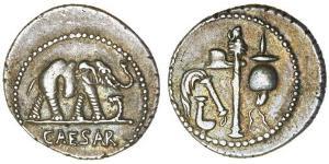 1 Denarius 罗马共和国 (509 BC - 27 BC) 銀 尤利烏斯·凱撒