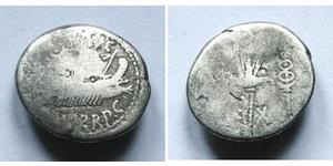 1 Denarius 罗马共和国 (509 BC - 27 BC) 銀 Mark Antony (83BC-30BC)