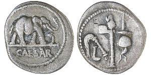 1 Denarius 罗马共和国 (509 BC - 27 BC) 銀 尤利烏斯·凱撒