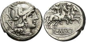 1 Denarius 罗马共和国 (509 BC - 27 BC) 銀 