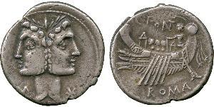 1 Denarius 罗马共和国 (509 BC - 27 BC) 銀 